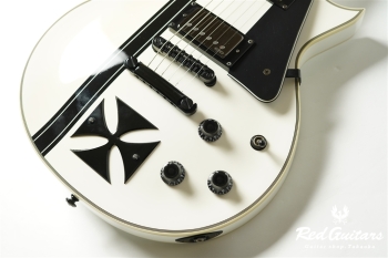 IRON CROSS -James Hetfield Signature Model- Snow White w/Black Stripe